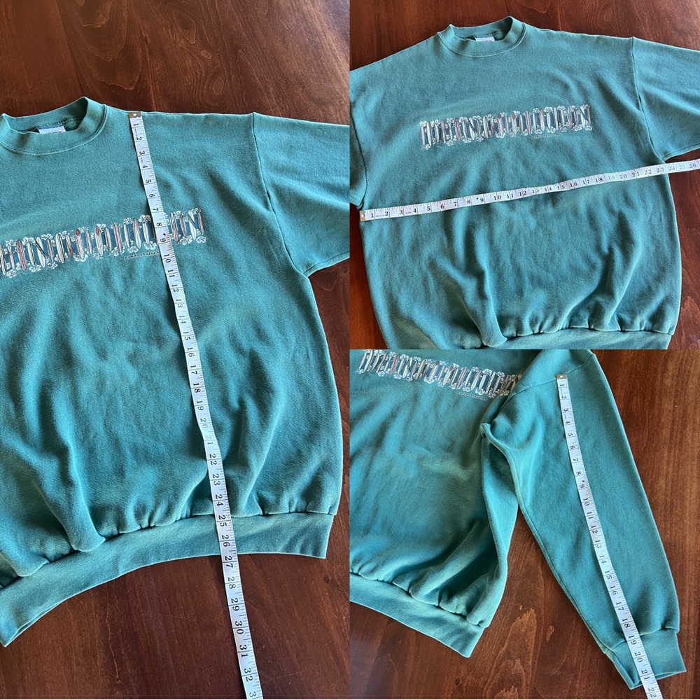 Vintage Green Hawaiian Crewneck Sweatshirt - Picture 7 of 7